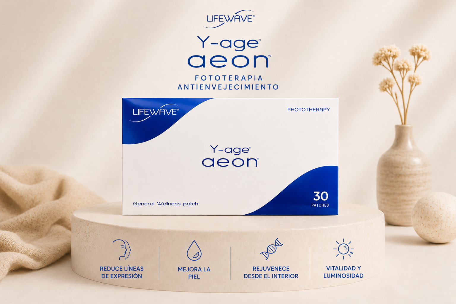 Y-Age Aeon® – Fototerapia para estrés, inflamación y equilibrio emocional